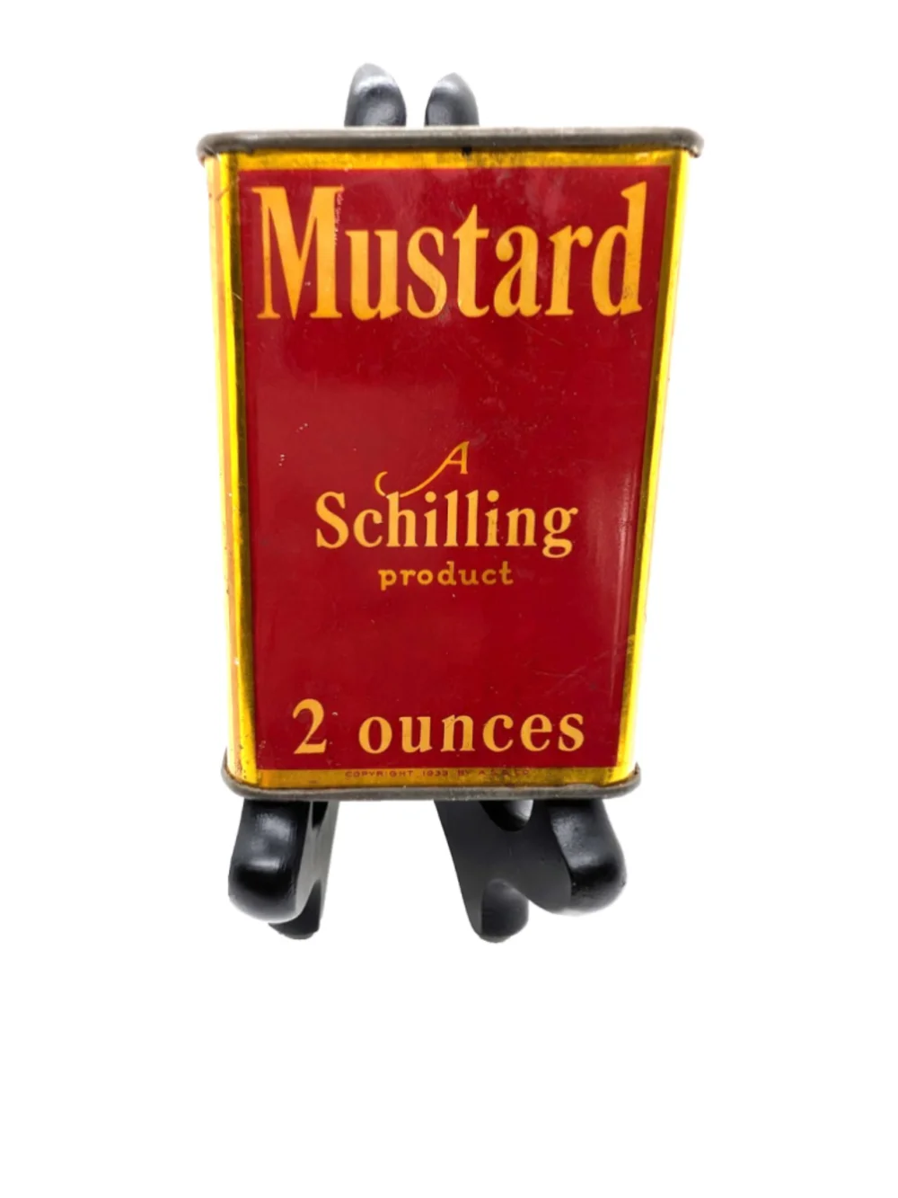 Vintage A. Schilling & Co Mustard Spice Tin - 2 oz